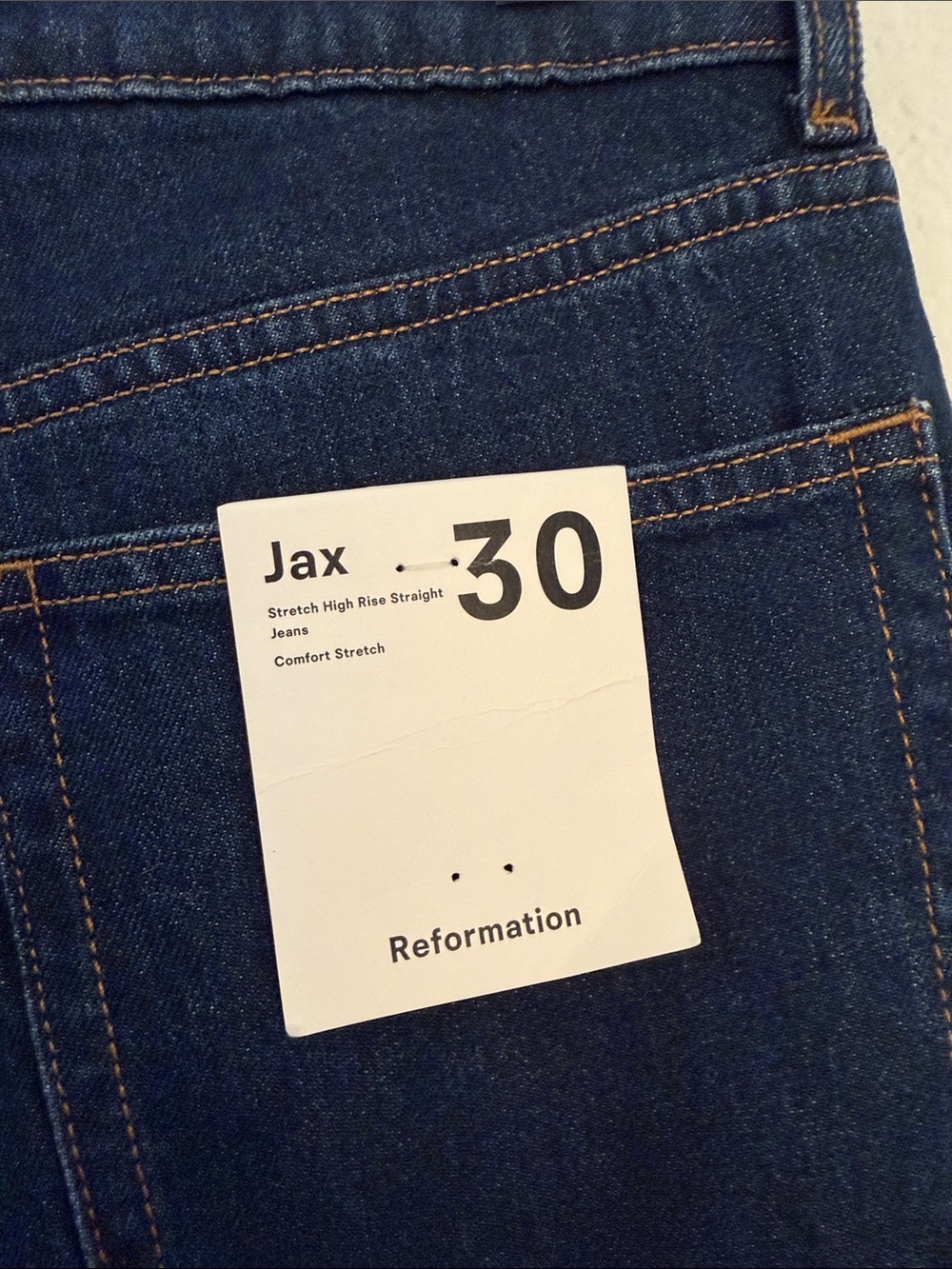 Reformation Jax Stretch High Rise Straight Jeans - Picture 4 of 9